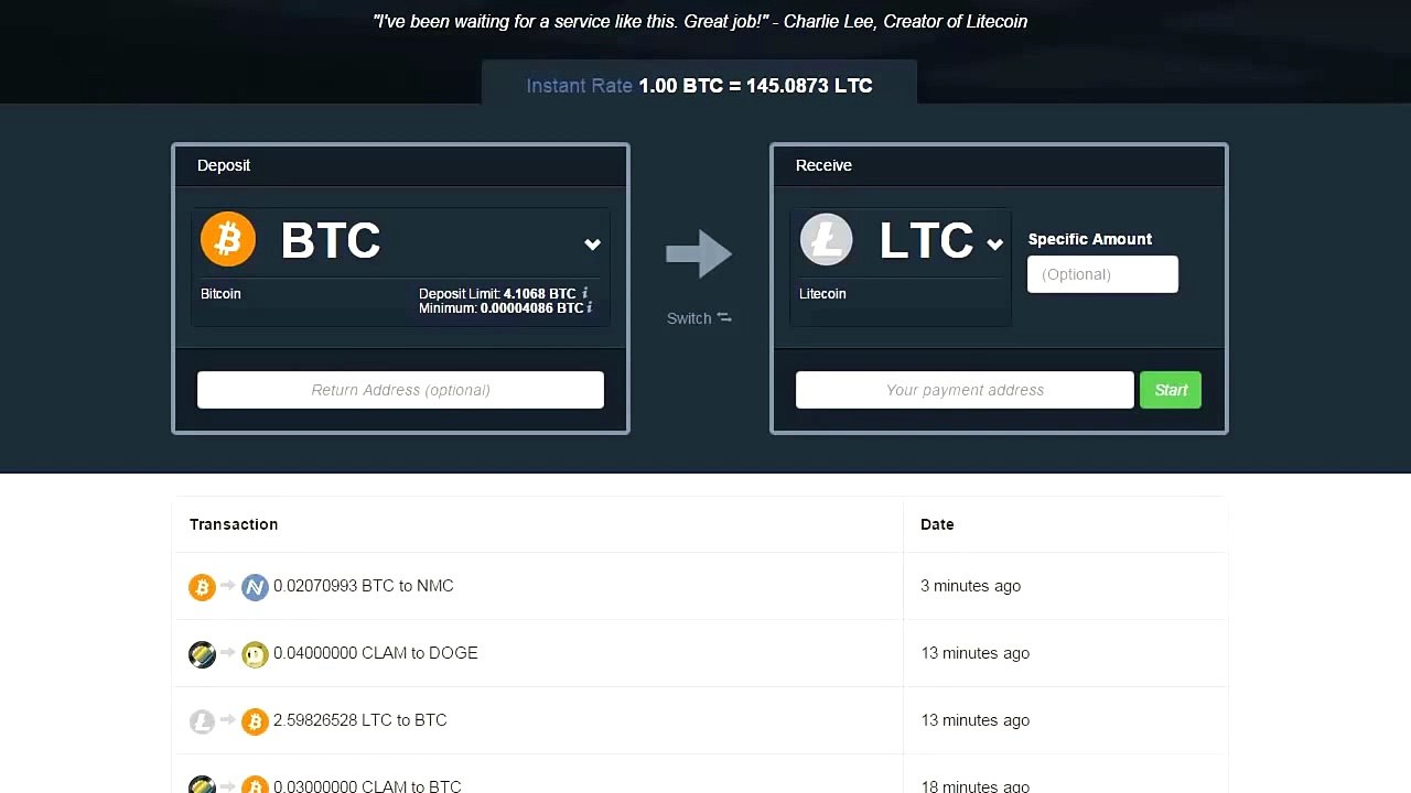 ShapeShift - Обмен криптовалют