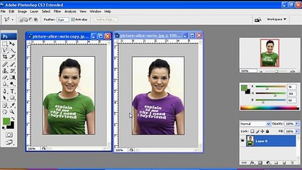 Tutorial Photoshop - Merubah warna Baju