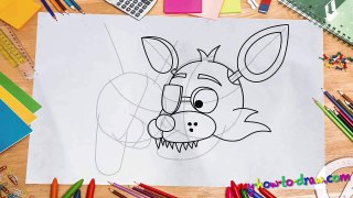 Drawing Tutorial FNAF How to draw Foxy & Mangle