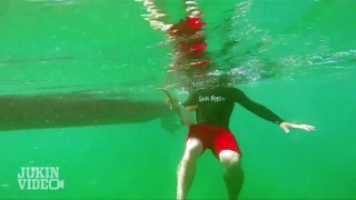 Tiny Shark Attack | Shark Bites And Latches On