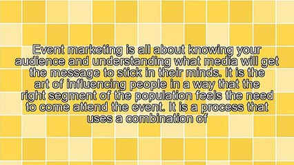 Event Marketing 101 - How To Get The Crowds In