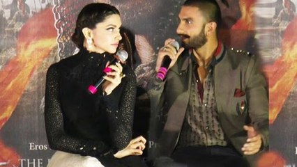 Deepika Padukone Gets ANGRY On Ranveer Singh @ Bajirao Trailer launch