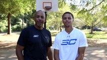 Steph Curry NBA MVP beat his Dad in Basketball Challenge