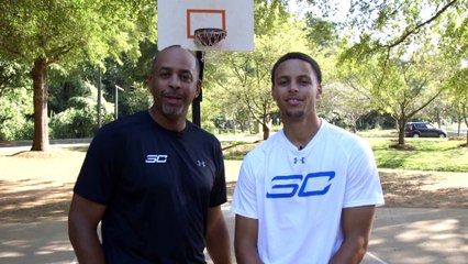 Steph Curry NBA MVP beat his Dad in Basketball Challenge
