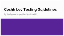 Coshh Lev Testing Guidelines By Workplace Inspection Services Ltd
