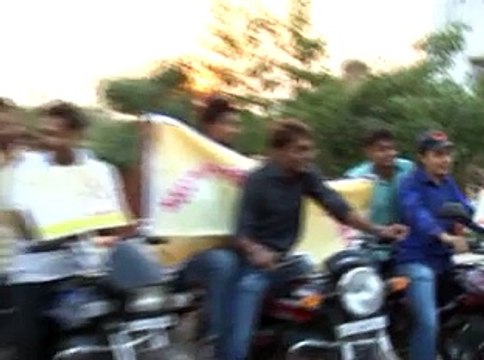 Bhavnagar Bike Rally for election awareness in Gujarat during civic polls