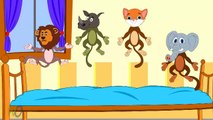 Five Little Monkeys Replica | Cartoon Kids Nursery Rhymes | Popular Children Preschool Son