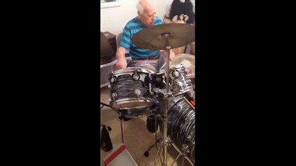 89-year-old blind grandad's impressive drum solo