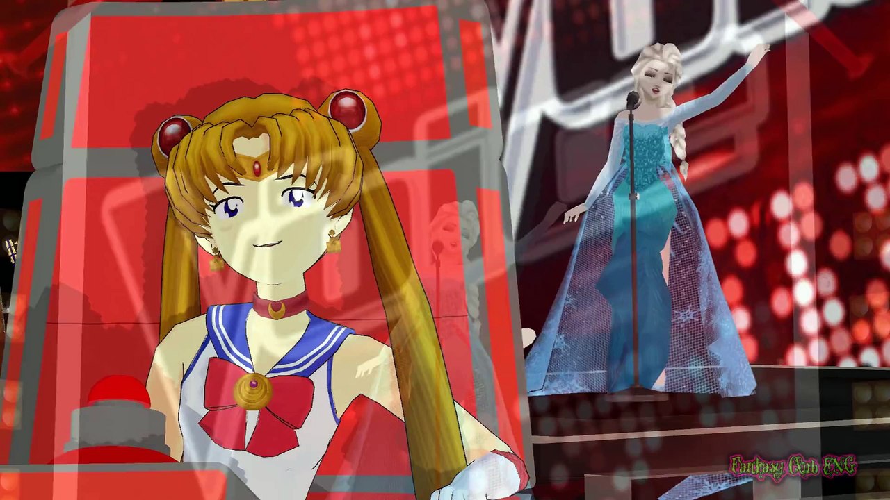 Elsa Frozen sings -Let It Go- in -The Voice MMD- - Blind Audition