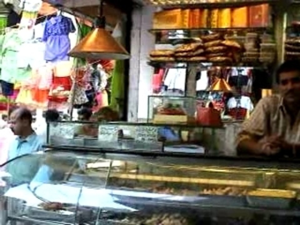 the menu and the sidewalk
