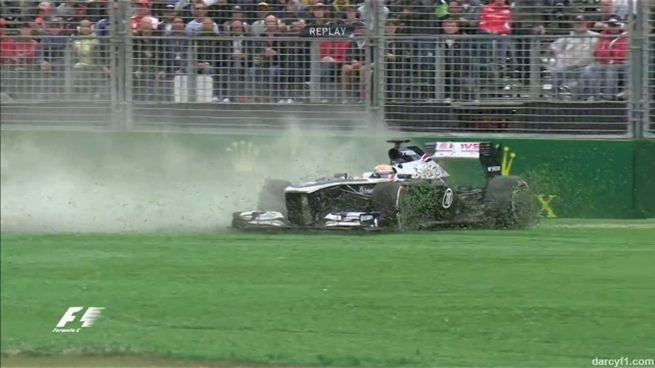 Maldonado Spun Out in Australia 2013