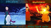 Frozen vs. Burned - LET IT GO - 2 Versions At Same Time