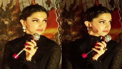 Bollywood Super Star Ranveer Singh IRRITATES Hot Deepika Padukone During the Bollywood Movie Bajirao Mastani Theatrical Trailer Launch