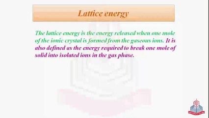 Lattice Energy: Formation & Significance