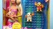 Barbie Frozen Elsa Princess Anna Puppy Water Racing Carosel Dog Park Swim & Race Pups