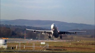 First landing of a Emirates A 380 at ZRH with various take offs