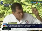 Correa: No recortaremos sueldos por bajos precios del crudo