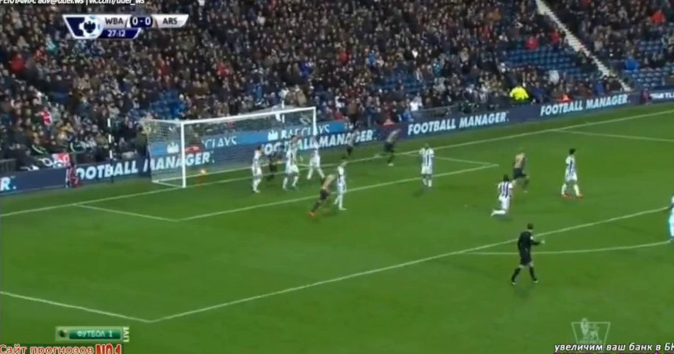 Goal Olivier Giroud 0-1 | West Bromwich Albion vs Arsenal (21.11.2015)