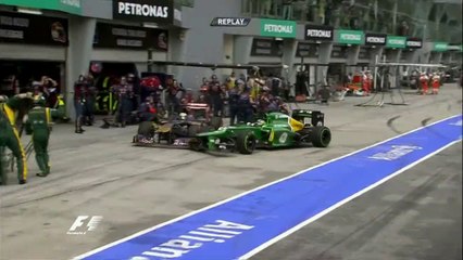 Vergne and Pic Crash in Malaysia 2013