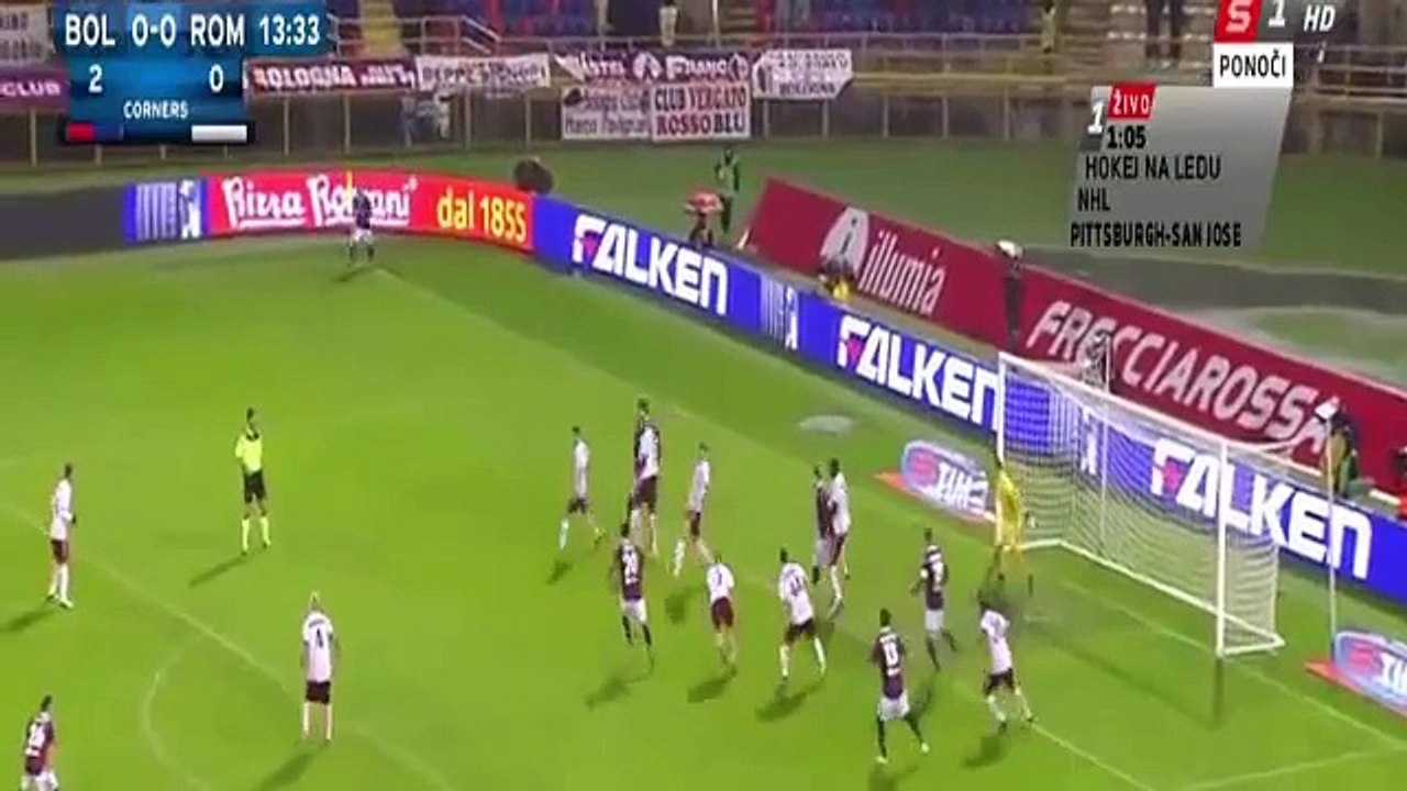 Adam Masina Goal - Bologna vs AS Roma 1-0 Serie A 21-11-2015