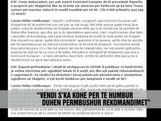 Myler: Shqipëria s'ka kohë për të humbur  - Vizion Plus - News - Lajme