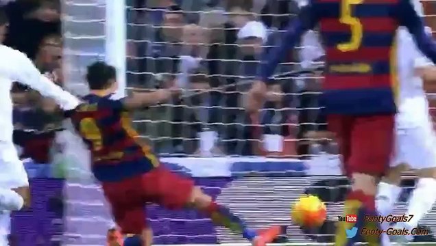 Marcelo saves off the line - Real Madrid vs Barcelona El Clasico 21-11-2015