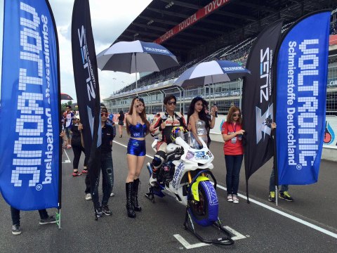 VOLTRONIC GranTurismo XM Racing Motor Oil Powered YAMAHA R1 at BRIC Superbike Championship 2015 - VOLTRONIC Thailand