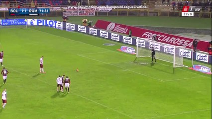 Edin Dzeko 1:2 Penalty Kick | Bologna - AS Roma 21.11.2015 HD