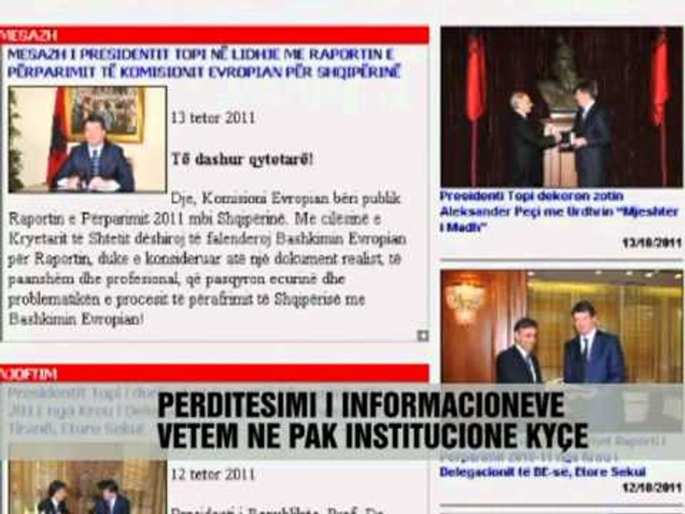 Faqet zyrtare ne internet - Vizion Plus - News - Lajme