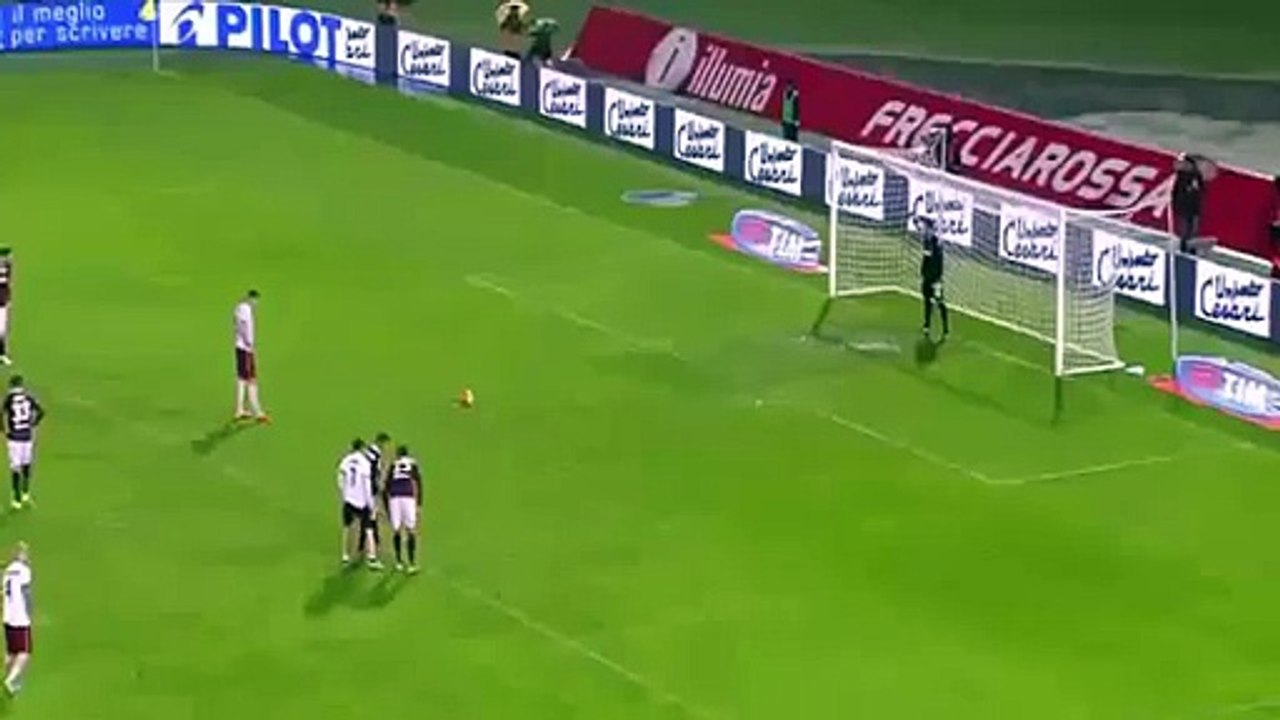 Edin Dzeko Penalty Kick Goal ~ Bologna vs AS Roma 2-2 [SERIE A] 21/11/2015