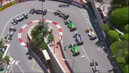 Van Der Garde and Maldonado Crash in Monaco 2013