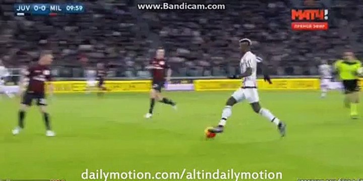 Paul Pogba Amazing Shot Outside the Box - Juventus vs Milan - Serie A - 21.11.2015
