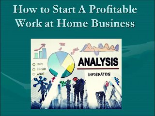 Starting a Successful Online work at home business