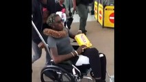 Young Thug Rides Around on Wheelchair in Airport till Security Stops Him for Doing Wheelies