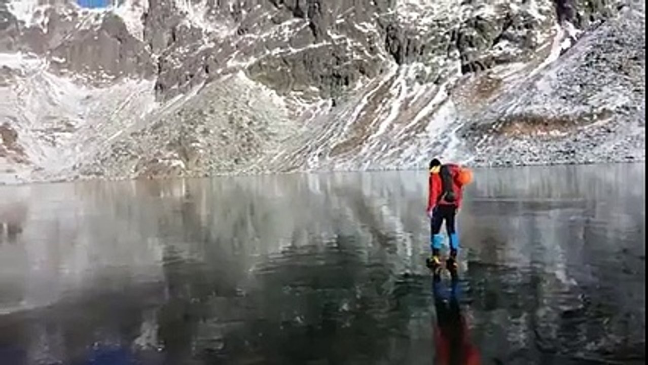 Walk on The Clearest Ice in the World Unbelieveable WOW