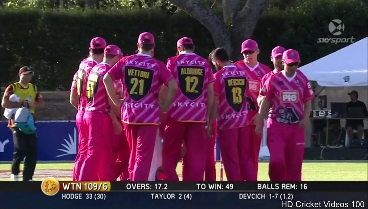 Anton Devcich 4 wickets vs Wellington l Georgie Pie Super Smash 2014 HD-c4UKvwkGbTU
