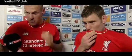 Manchester City vs Liverpool 1-4  Martin Skrtel & James Milner Post Match Interview