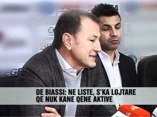 De Biassi: Ne formacion, lojtaret aktive - Vizion Plus - News - Lajme