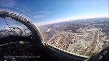US Air Force TOP GUN pilot flys T 38 Jet Trainer Aircraft