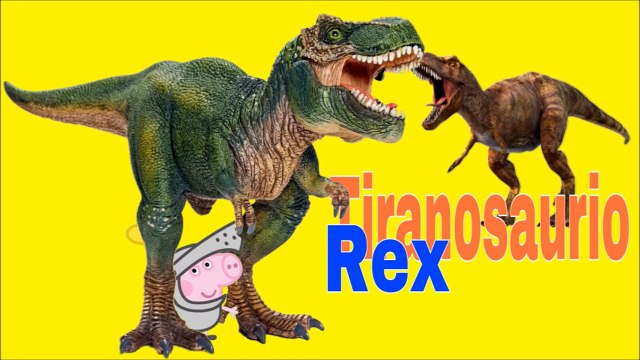 dinosaurios en castellano Peppa Pig,dinosaurios,los números en español para niños con Peppapig