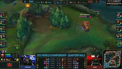 FNATIC vs EDG Game 1  Quarter-final 2015 LoL World Championship S5  FNC vs EDG G1_22