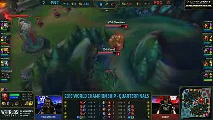 FNATIC vs EDG Game 3  Quarter-final 2015 LoL World Championship S5  FNC vs EDG G3_15