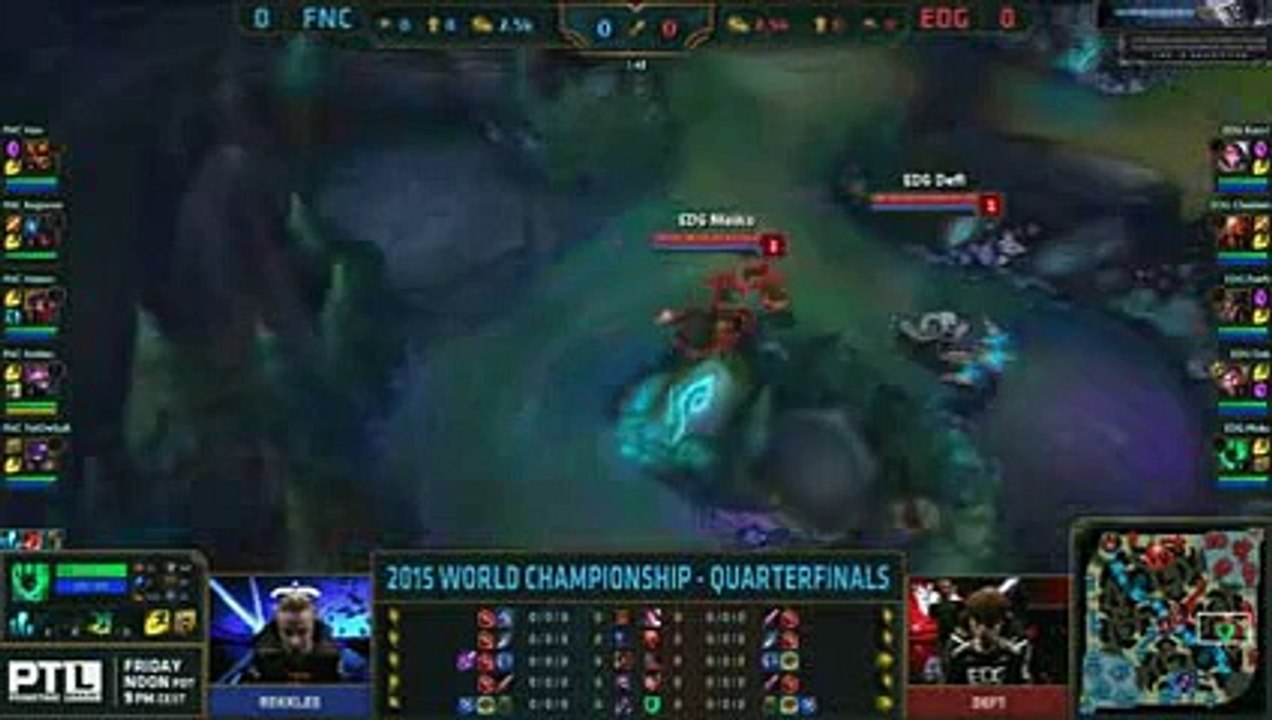 FNATIC vs EDG Game 1  Quarter-final 2015 LoL World Championship S5  FNC vs EDG G1_16