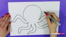 How to Draw an Octopus by HooplaKidz Doodle - Drawing Tutorial