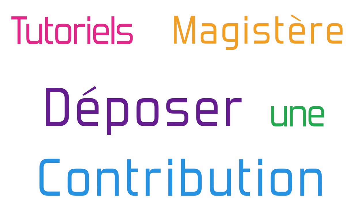 Tutoriel n°3 - M@gistère - Déposer une contribution