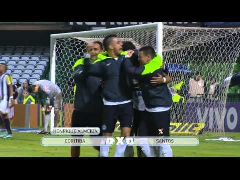 Gols - Brasileirão: Coritiba 1 x 0 Santos