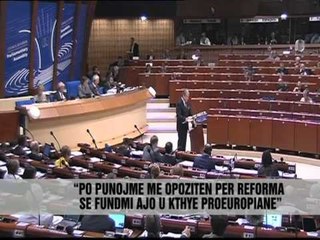 Berisha "politike" ne Strasburg - Vizion Plus - News - Lajme