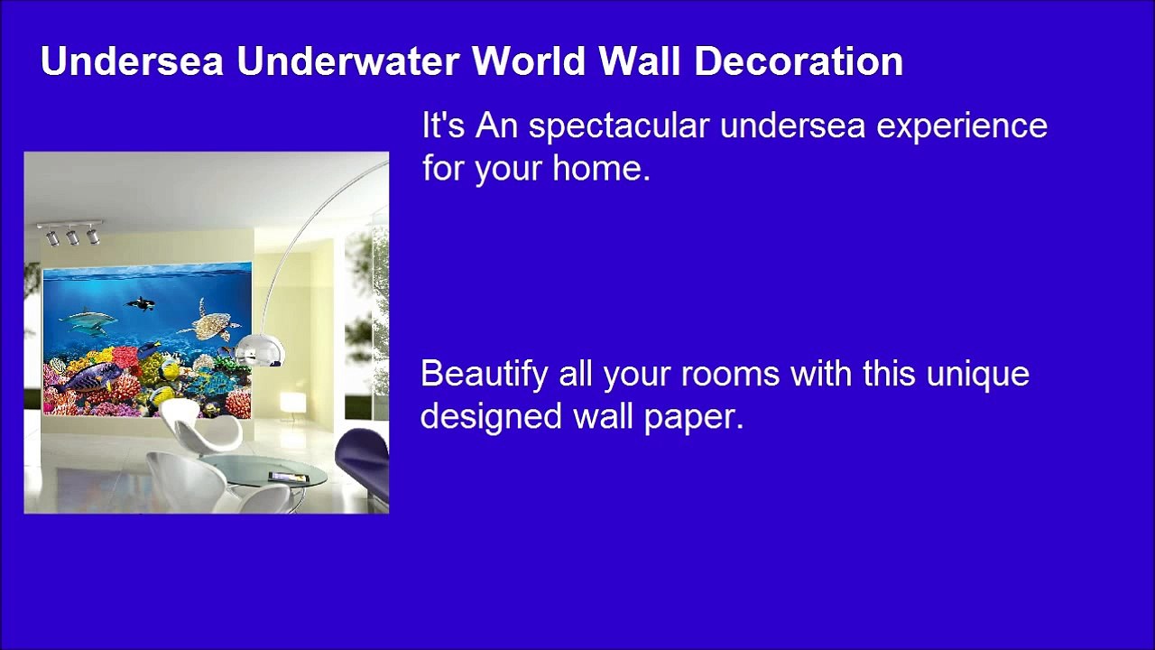 Undersea Coral Reef Photo Wall Paper Aquarium Fish Sea Mural Underwater World Wall Decorat