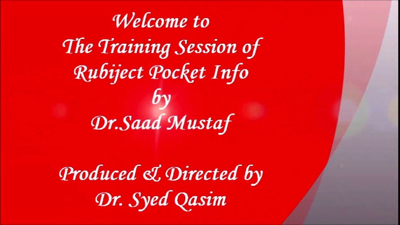 Rubiject Pocket Info Training by Dr. Saad