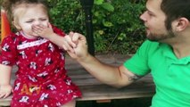 Little Girl is Very Impressed When Dad Steals Her Nose | AFV